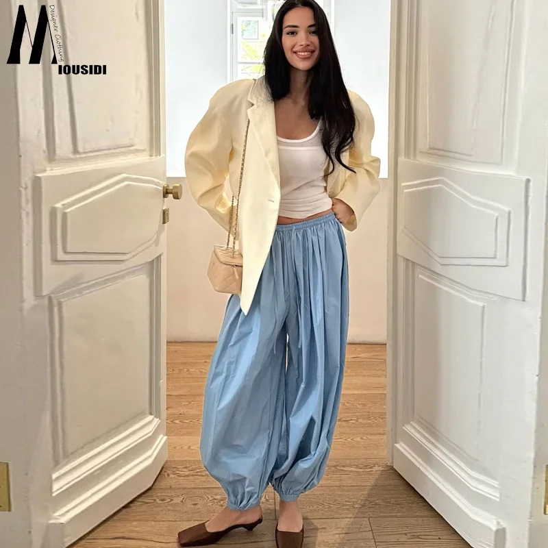 Loose Casual Pants Balloon Pants Scythe Pants Lantern Bud Lazy Slimming Fashion Yoga Cuffed Wide Leg Pants Spring Summer