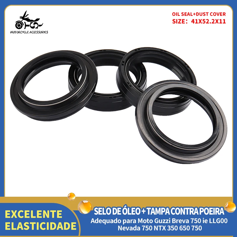 Sj 41x52.2x11 amortecedor dianteiro poeira vedação de óleo para moto guzzi breva 750 nevada 750 ntx350 ntx650 ntx750 acessórios da motocicleta