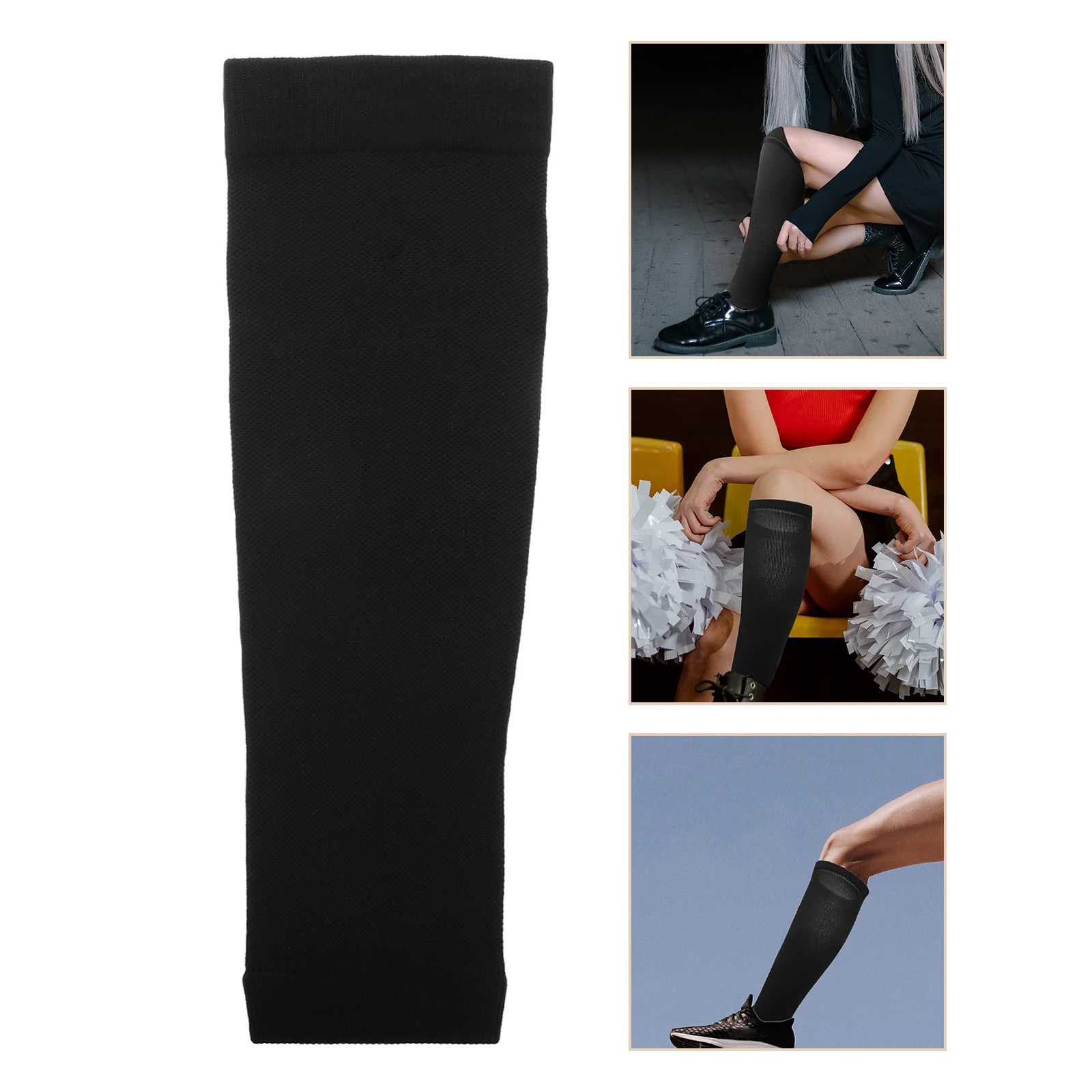 الرياضة ضغط تدفئة الساق العجل كم الرجال طويلة الأكمام الكبار جوارب كرة القدم استبدال طماق #2