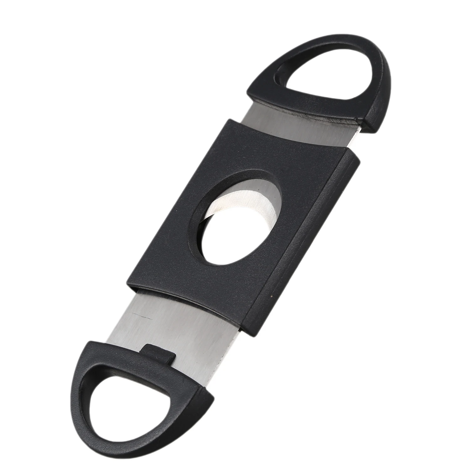 Oval-Shaped Cigar Cutter, Double Cut Blade