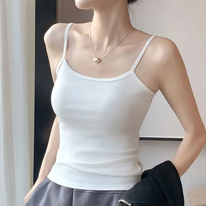 

Women's Monochromatic Camisole, Casual Clothes, All-match, Elegant, Office Lady, Sexy Tops, Elegant, Summer Fashion