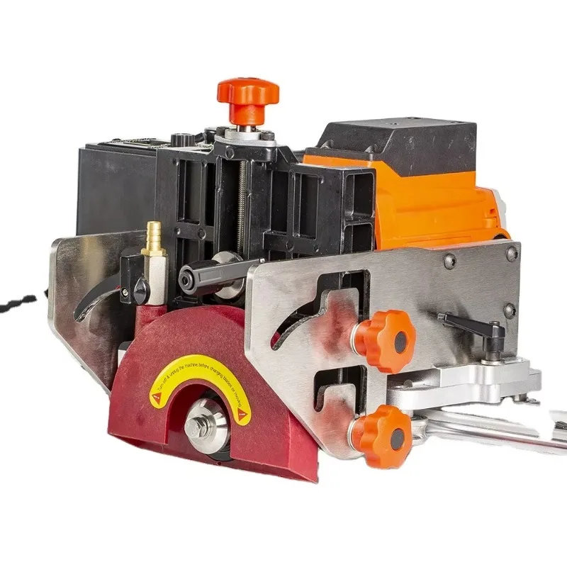 Self Propelled 45 Degree Miter Cutting Saw Cutter Chamfer Machine With Rail Guide For Large Format Porcelain Ceramic Tile
