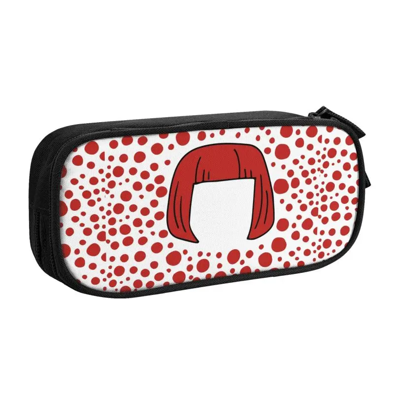 Customized Yayoi Kusama Pumpkin Cute Pencil Cases Girls Boys Large Capacity Aesthetic Polka Pencil Pouch School Accessories