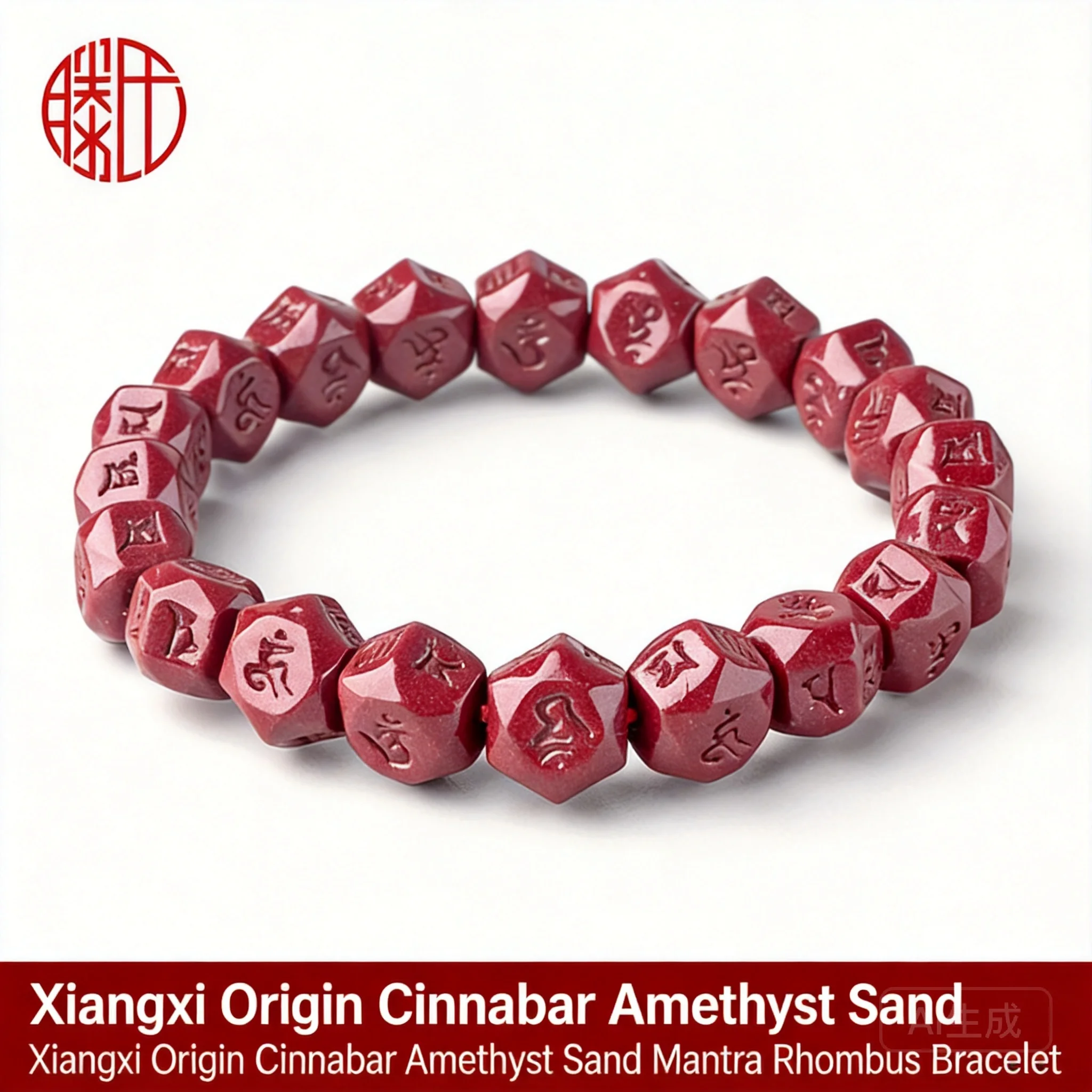 High Content Purple Cinnabar Six True Words Faceted Bead Bracelet 2026 Chinese Zodiac Natal Year Spiritual Jewelry For Men Women