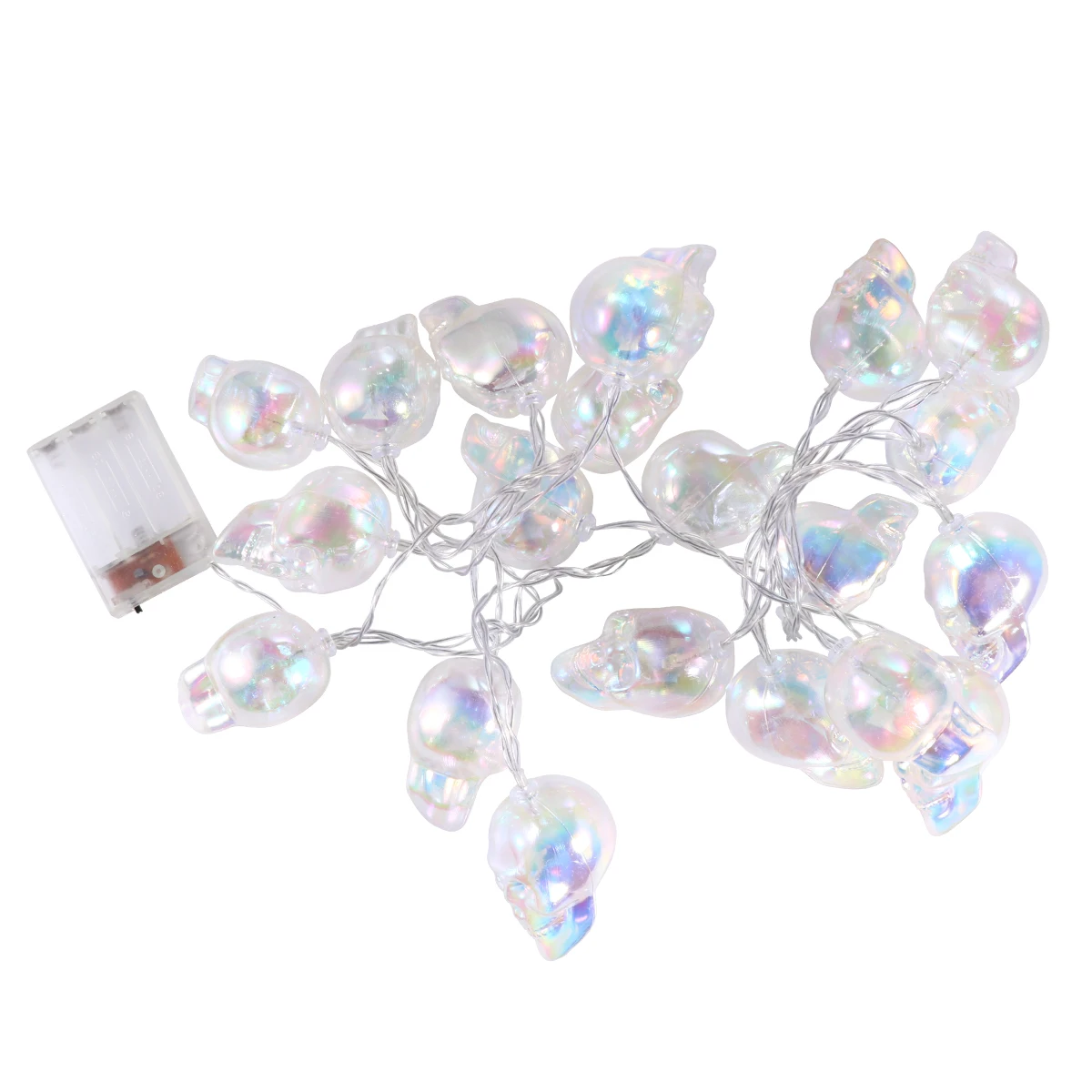 

1pc Skull Lights Decorations Halloween LED Lamp String Plastic Materials Energy Saving High Brightness Reusable Party