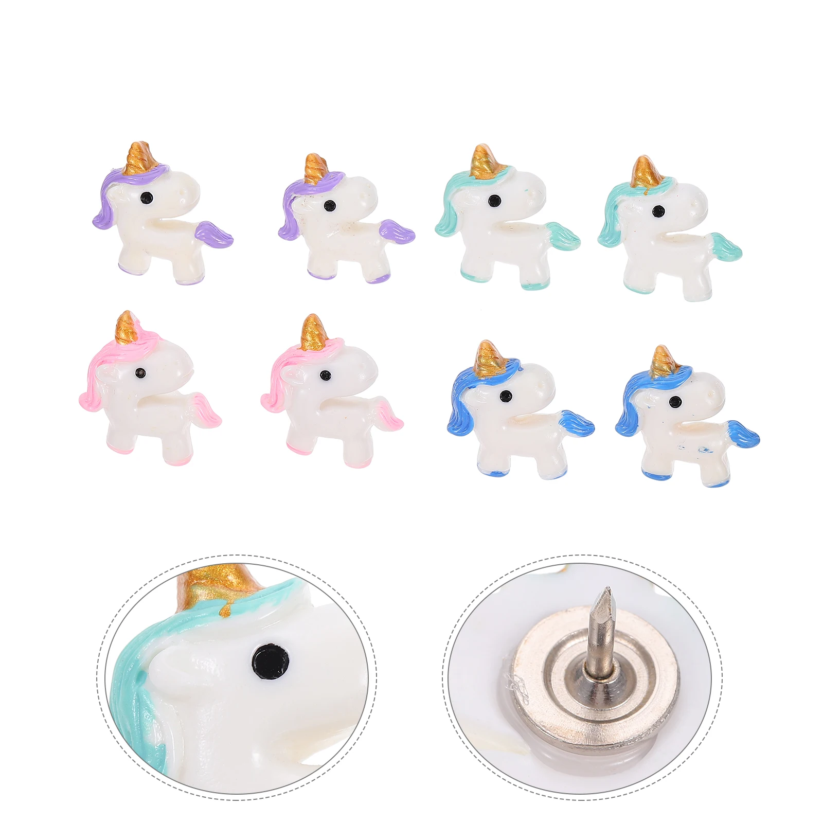 

10pcs Cartoon Pushpin Cute Resin Thumbtacks for Office Decoration Memo Board DIY Photo Note Pins Craft Supplies