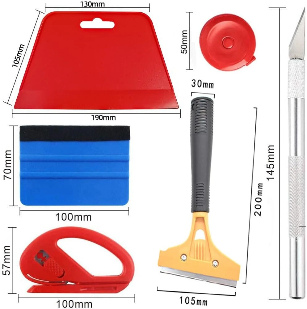 Car Vinyl Wrapping Tool Scraper Automatic Shape Wallpaper Smoother Kit Scraper Film Installation Window Film and Car Sticker Kit