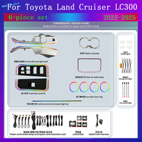 LED Car Inner Ambient light For Toyota Land Cruiser LC300 2022-2023 Dynamic Ambient Lamp Original Car 1:1 Mold Kit APP Control