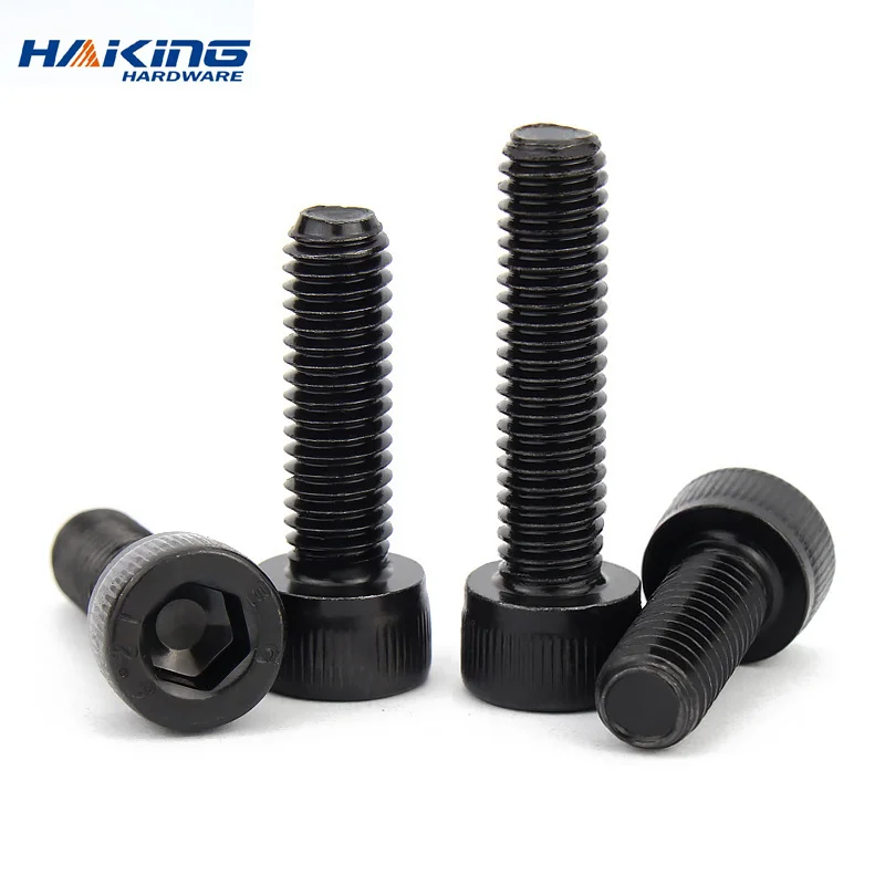 5-50Pcs M1.6 M2 M2.5 M3 M4 M5 M6 M8 *L DIN912 Stainless Steel Hex allen Socket Cap Head Screw or Black grade 12.9 Metric Screws