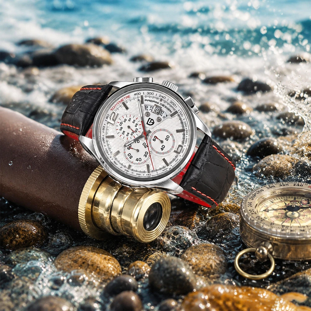 2026PAGANI DESIGN Top Brand Fashion Multi functional Timing Code Watch Leather Sports Waterproof Quartz Sapphire luminous watch