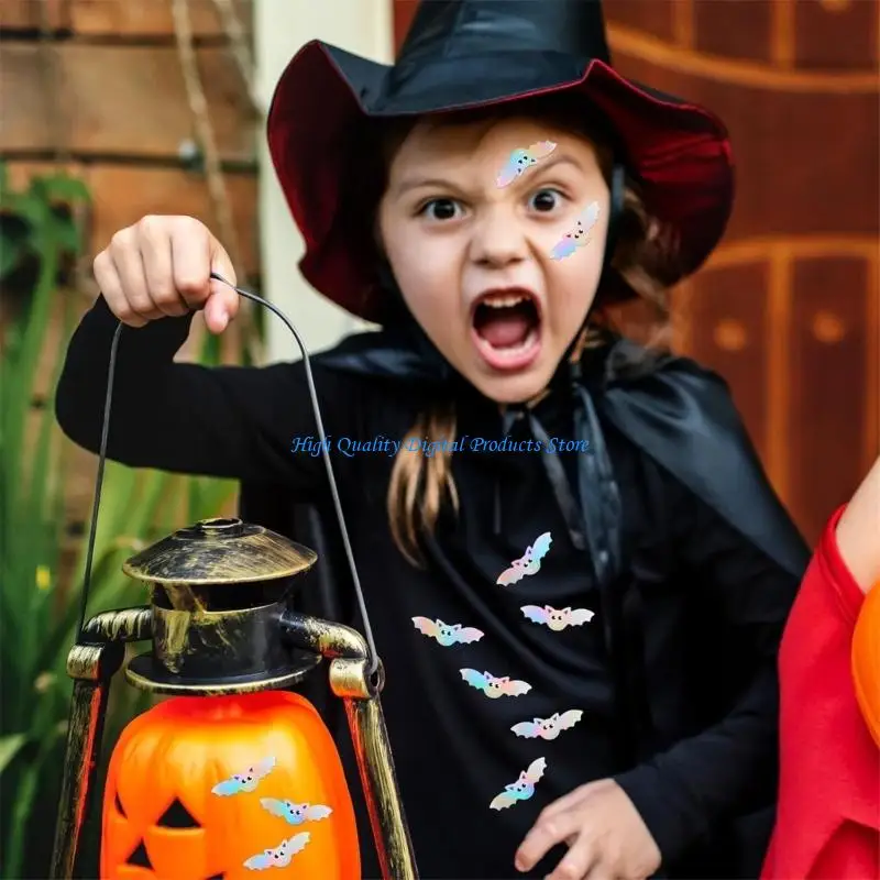 U2JE再利用可能なバットステッカーハロウィーンパーティー装飾バルクペーパーステッカークラフトプロジェクト