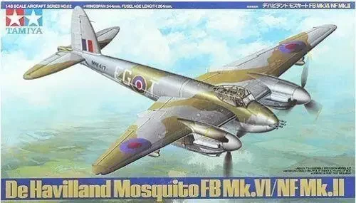 

Tamiya 61062 1/48 Комплект модели самолета De Havilland Mosquito FB Mk.VI/NF Mk.II Модель здания