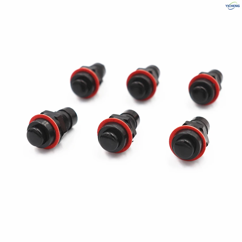 12pcs 10mm Push Button Switch Momentary / Self Locking Button Switch miniature,Welded 150mm cable,select,customizable length