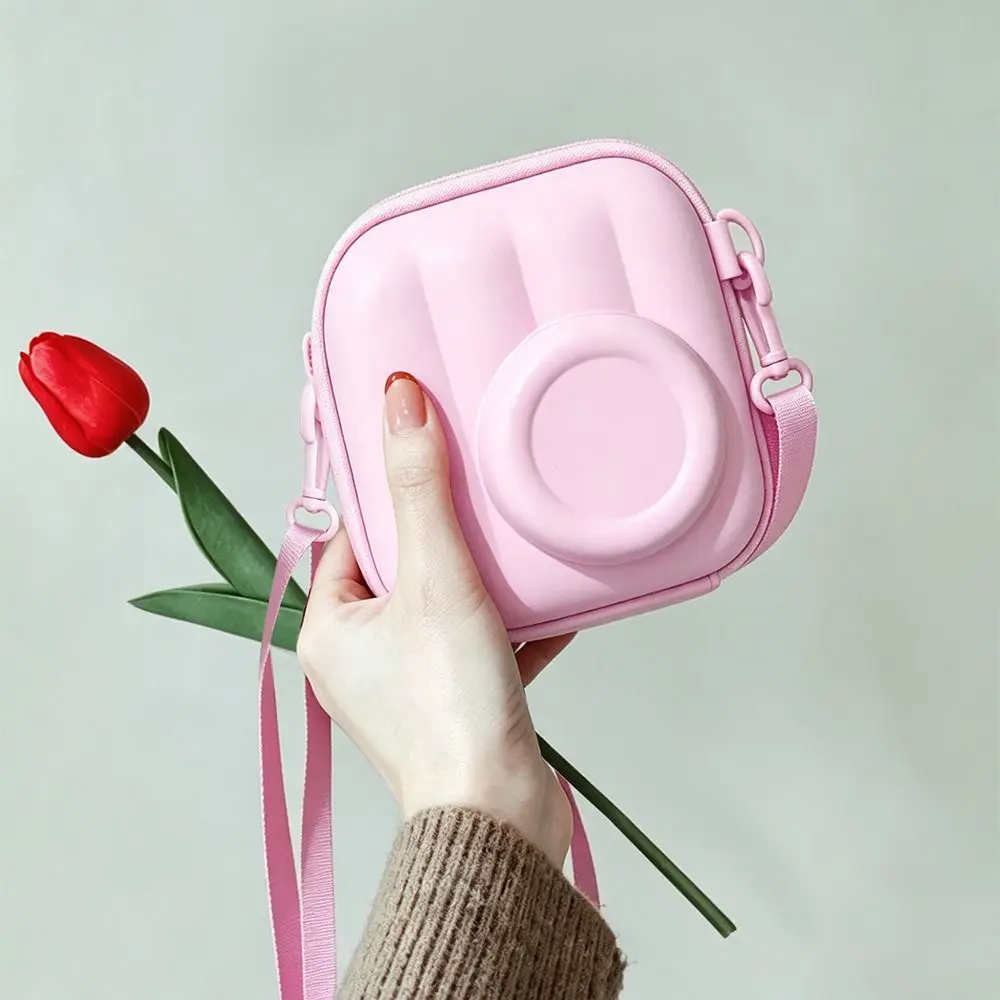Safe Storage EVA Instant Camera Case Zipper Hard Shell Crossbody Bag Adjustable Strap Universal Carry Case Outdoor Carry
