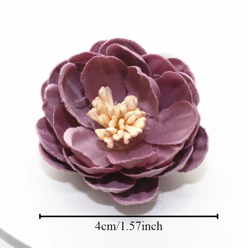 10Pcs Artificial Eco-friendly Flower Microfiber Flowers Head Home Decor Wedding Garland Decorations DIY Hair Corsage Accessories