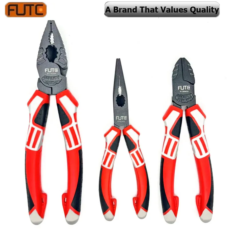 

6-8 inch Cr-V Steel Wire Pliers Wire Cutter Sharp Nose Pliers Diagonal Nose Pliers Industrial Grade Hand Tools For Electricians