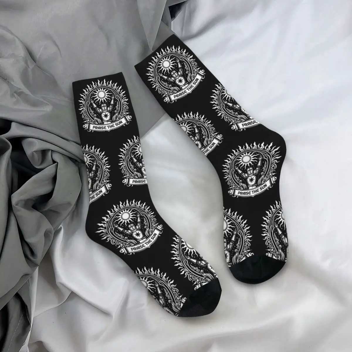 Happy Funny Men Socks Crazy looking The Sun Dark Souls Sock calzini sportivi da donna primavera estate autunno inverno