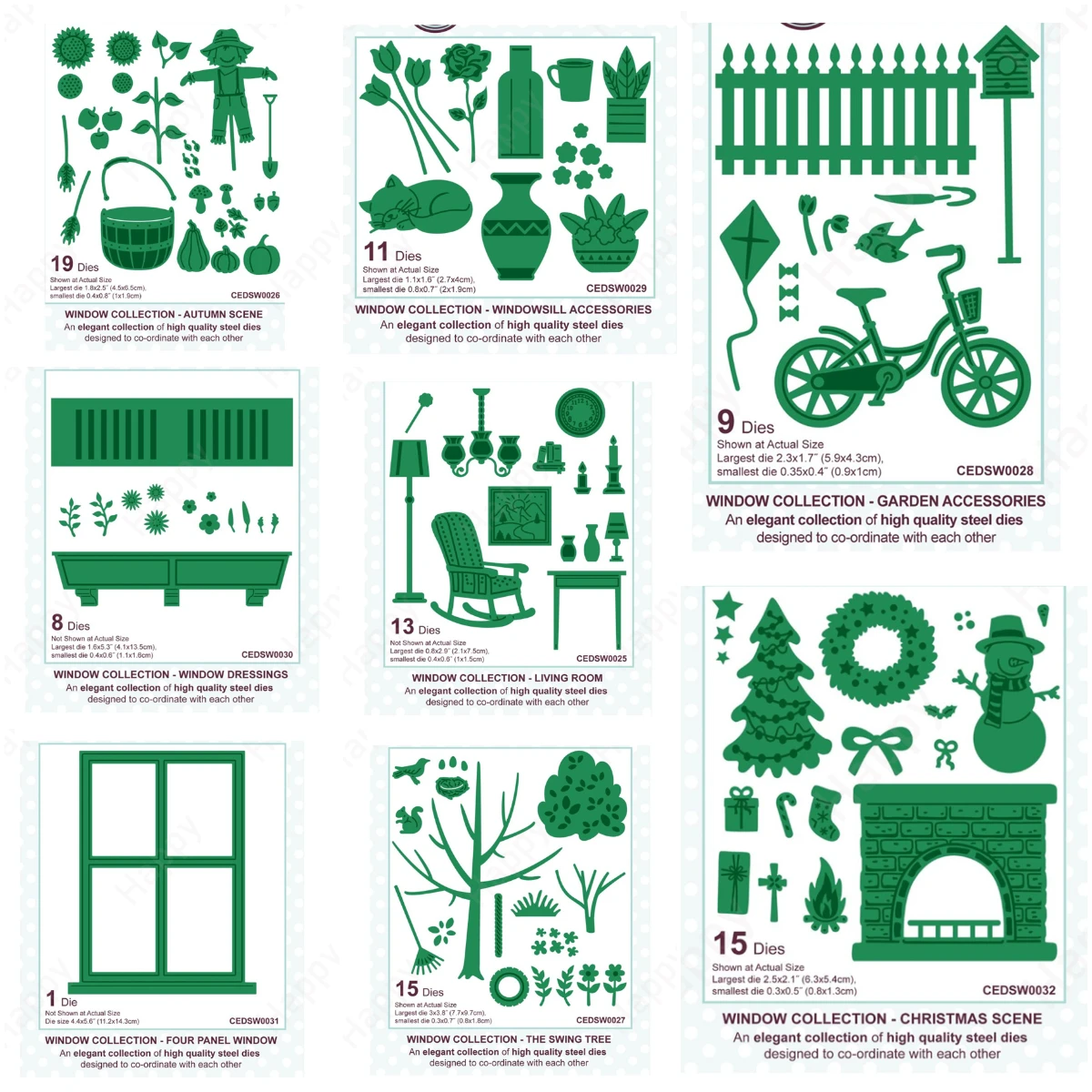 

Christmas Scene Window Dressings Cutting Dies for Scrapbooking Stamp Photo Album Decorative Embossing Cut Die DIY Paper Cards