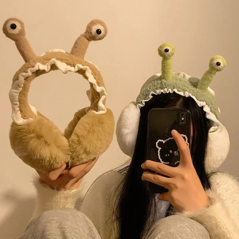 Cartoon Stuffed Shape Plush Earmuff Adult Elastic Ear Warmer Winter Cold Winter Presents for Students Teens Skiing