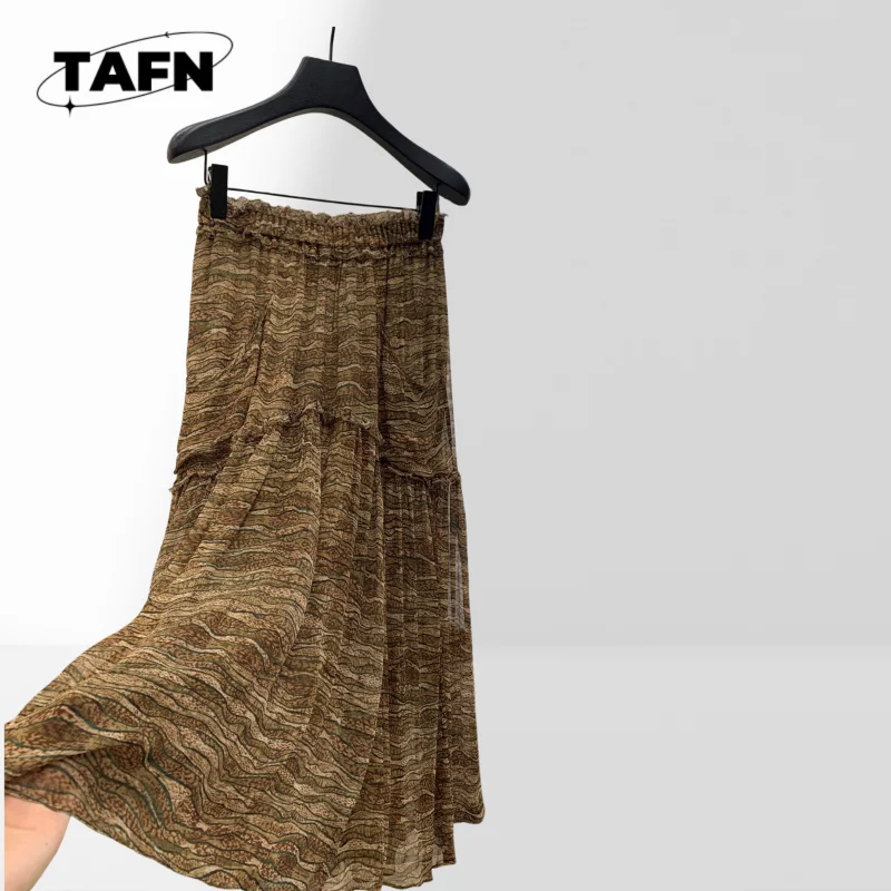 Spring and Summer French Style Skirt Beautiful Elegant Comfortable All-Matching Women's long Skirt Set for Day-to-Day WearAG2818