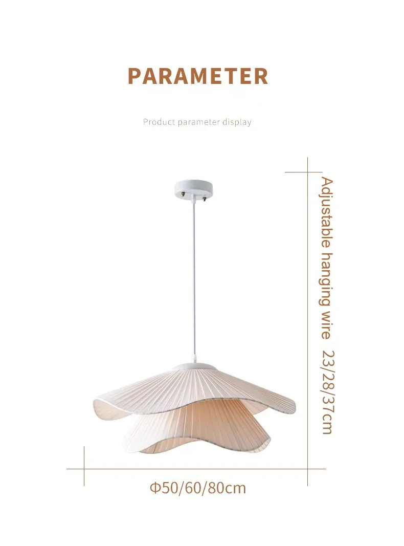 Minimalism Nordic Fabric Shades E27 Chandelier