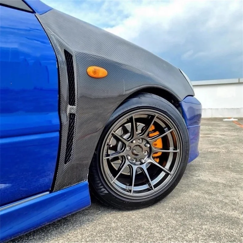For Mitsubishi Lancer CS3 2003 2004 2005 2006 2007 Modified carbon fiber fender Flares Arch Wheel Protector Guard view 6