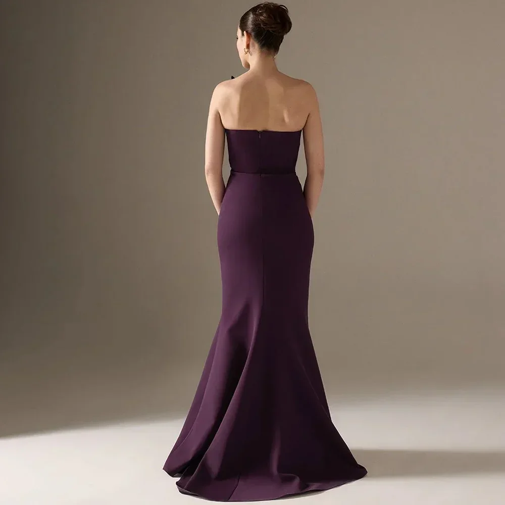 カスタマイズされたノースリーブクレープガウン A ラインイブニングドレスサウジアラブウエディングドレスフォーマル絶妙な高品質パーティードレス女性のための