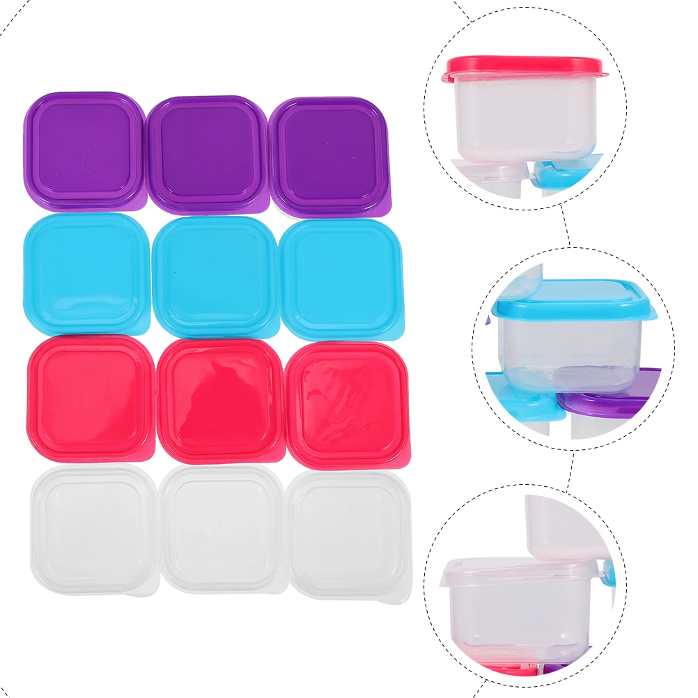 24Pcs Fresh Keeping Boxes Food Grade Plastic Reusable Freezer Containers for Food Storage Portable Lunch Containers Kitchen