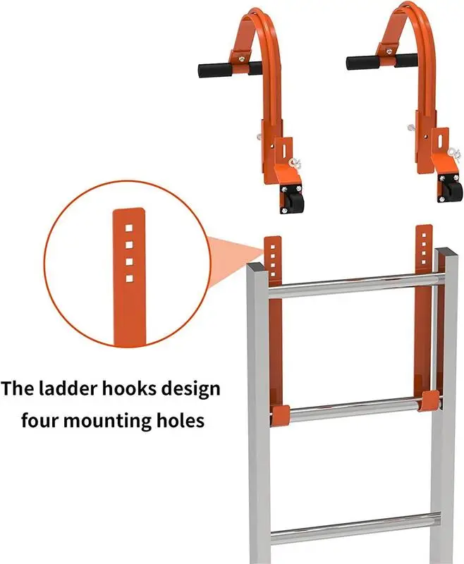 Стабилизатор лестницы для крыши, стальной кровельный крючок с резиновой рукояткой, T-Bar, 2 шт., крепление для лестницы, для вод