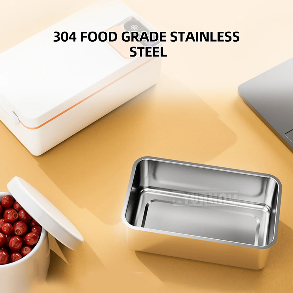 Boîte à lunch électrique de grande capacité, camping en acier inoxydable portable, boîte à lunch isolée métropolitaine, 1L