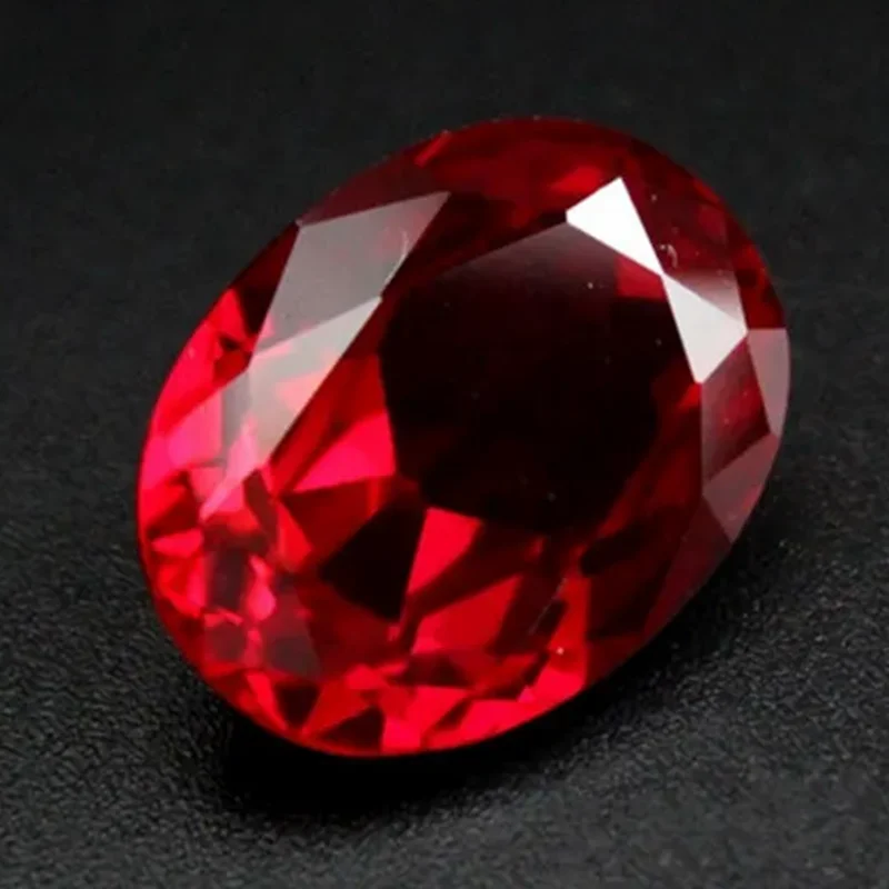 Better Quality Ruby Oval Cut Passed UV Test VVS Loose Gemstone for Jewelry Making Gem