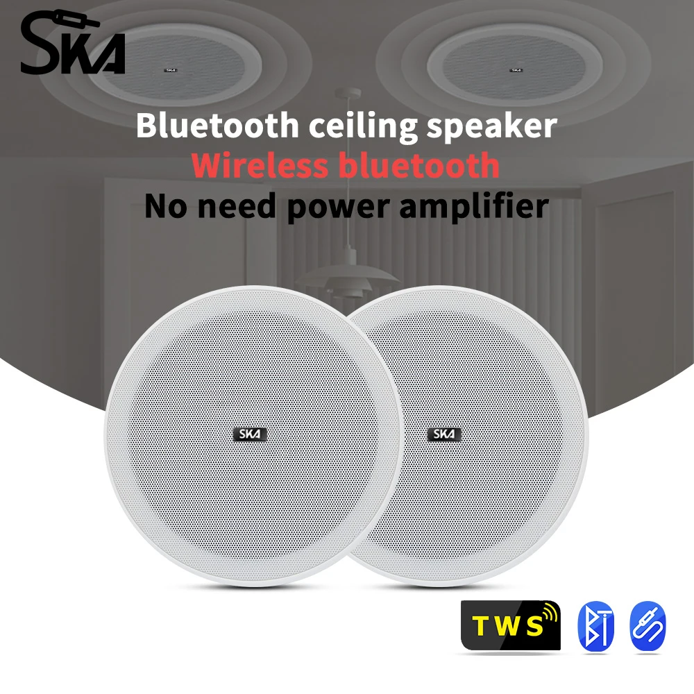 Home Cinema Speaker System - Ceiling Bluetooth Speaker 6inch 10W Recessed