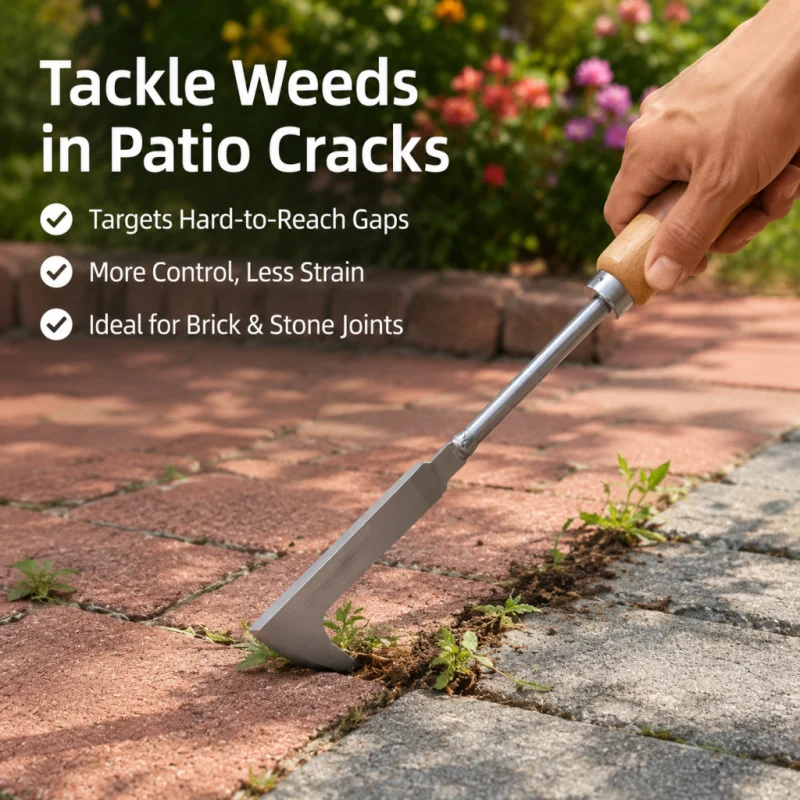 Gardening Tools Used For Weeding - Stainless steel gap weeding tool, L-shaped