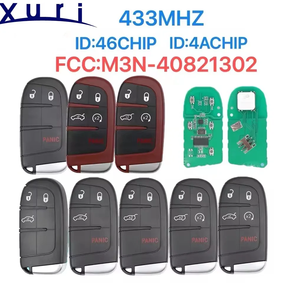 

Умный ключ Xuri для Jeep Grand Cherokee Dodge Chrysler Liberty Freeman. ID:4A-46CHIP 433 МГц