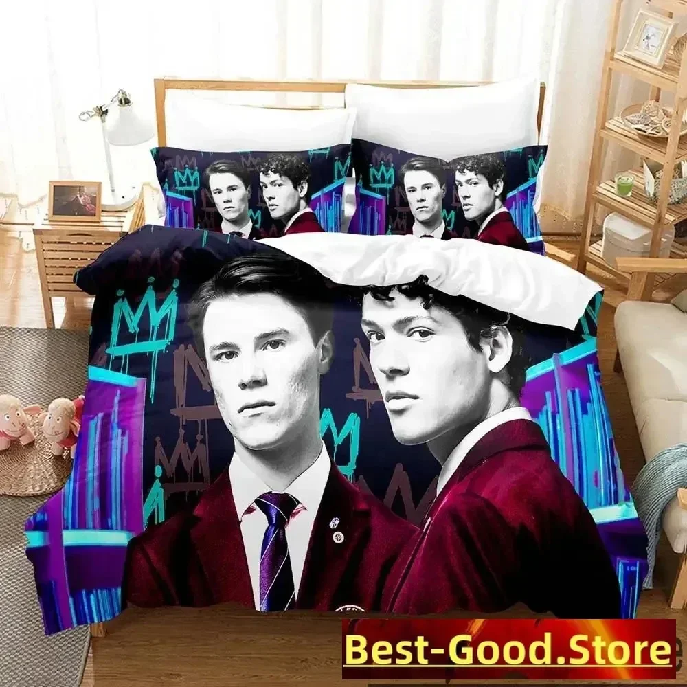 Juego de cama con estampado 3D de Young Royals, funda nórdica, funda de edredón, funda de almohada, edredón king Queen Size, juego de cama para niños y adultos