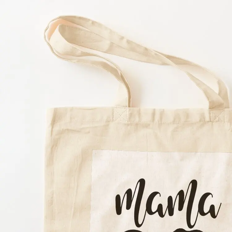 Mama Bear black and white Tote Bag canvas shopping bag custom cute