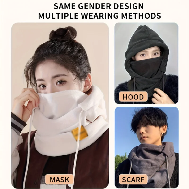 Winter Balaclava Mask Men Women Windproof Multi-functional Cycling Neck Warmer Thickened Thermal Sport Cold Weather Head Cover
