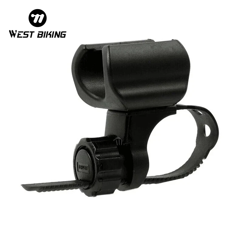 WEST BIKING Bike Light Holder 360 Rotating Handlebar MTB Bike Cycling Bicycle Flashlight Front Torch Bracket Mount Clip Holder