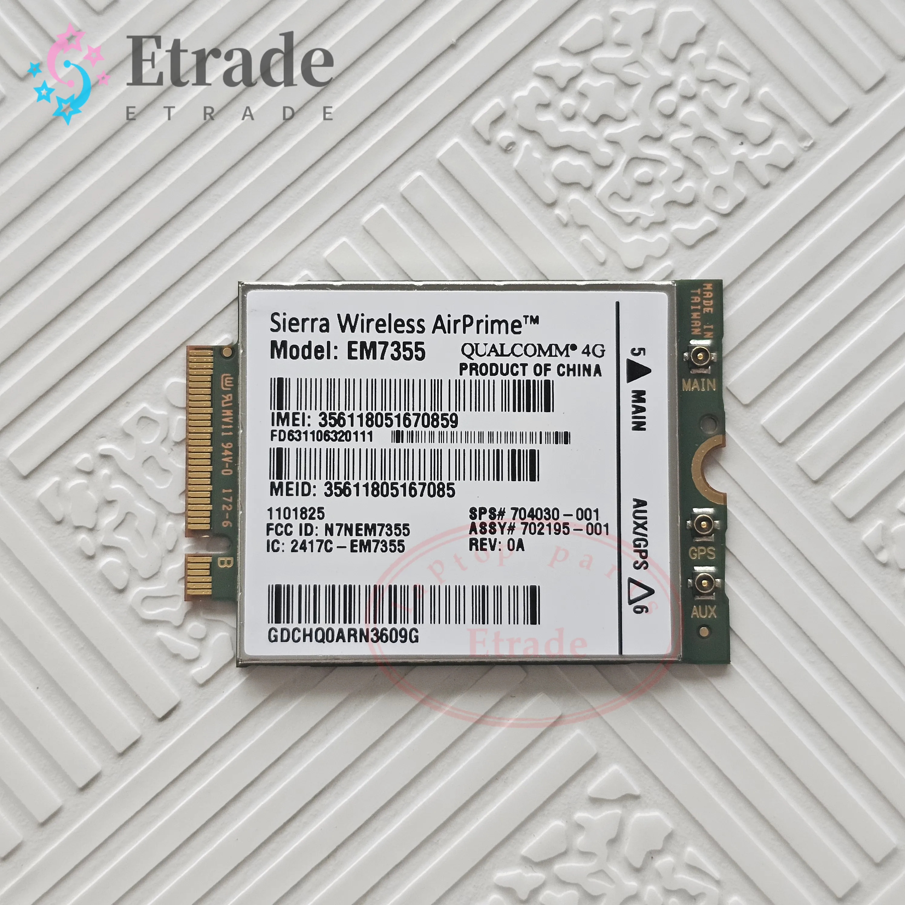 New Unlock Sierra Gobi5000 EM7355 LTE/EVDO/HSPA+ 42Mbps NGFF Card 4G Module for lt4111 820 G1 WWAN NGFF 4G Card 704030-001