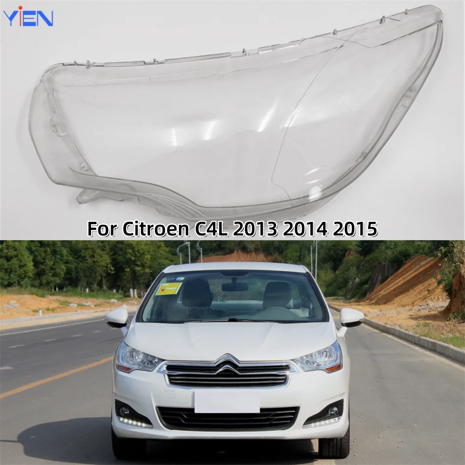 

For Citroen C4L 2013 2014 2015 Car Headlight Cover Lampshade Caps Headlight Cap Car Front Headlight Lens Cover Lights Shell