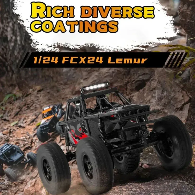 New Fms Fcx 1/24 Lemur Lemur Rc 2.4ghz 8km/h Remote Control Model Two-speed Four-wheel Drive Cross-country Climbing Desktop Toys