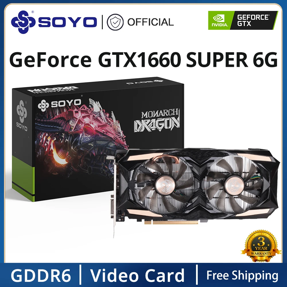 مراجعة تفصيلية لبطاقة الرسومات NVIDIA GeForce GTX 1660 Super 6G من SOYO