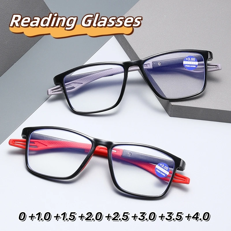 

Vintage Square Reading Glasses Women Sports Far-sighted Eyewear Unisex Plus Diopter Optical Spetacles Eyeglasses 0 +1.0 To +4.0