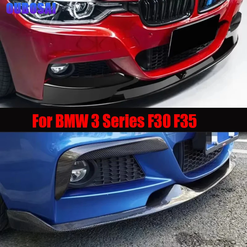 

For BMW 3 Series F30 F35 320i 330i 318i Carbon Fiber Car Front Bumper Diverter Spoiler Diffuser Front lip chin automotive parts