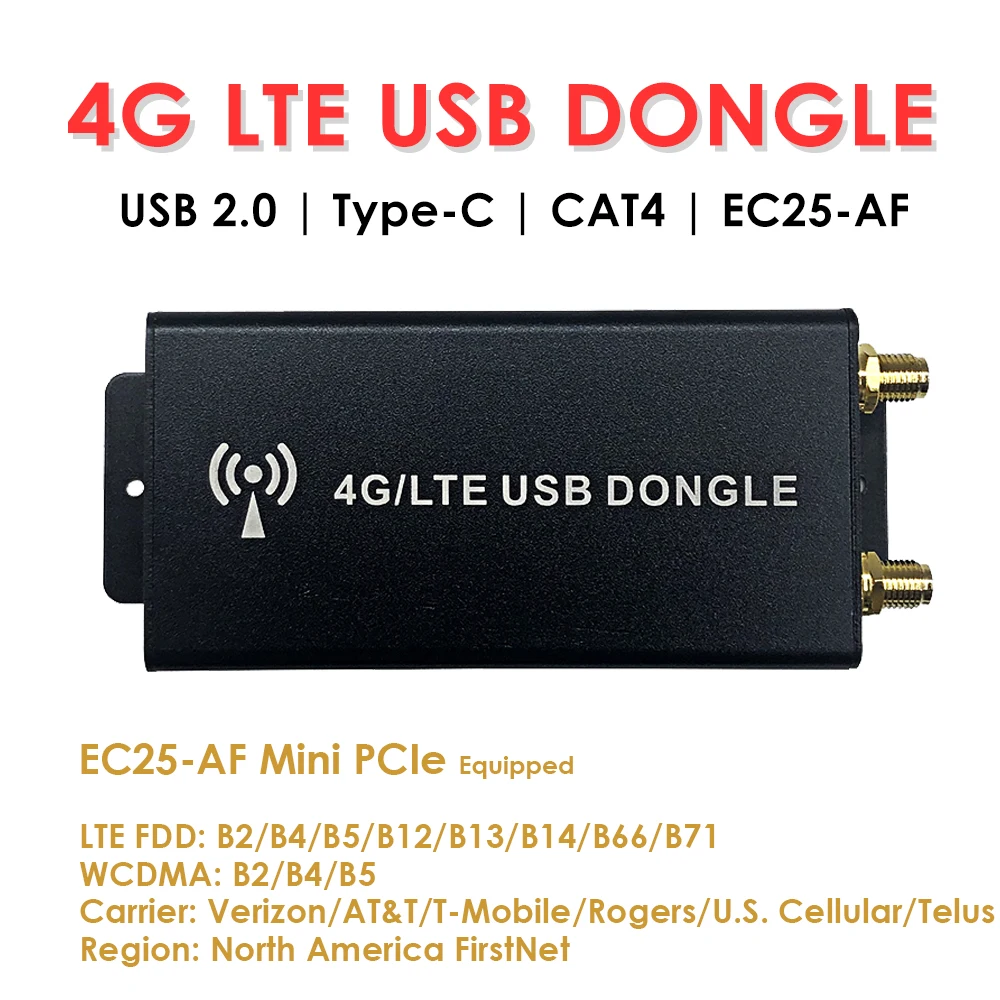 4G LTE Dongle with EC25-AF Mini PCIe Modem For North America FirstNet LTE FDD B2/B4/B5/B12/B13/B14/B66/B71