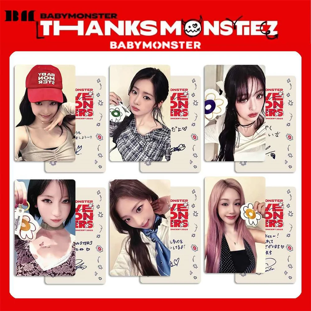 

Коллекционные фотокарточки BABYMONSTER POP UP: Спасибо, MONSTIEZ! Случайные LOMO-карточки в корейском стиле (Фарита, Рука, Рами, Ахён)