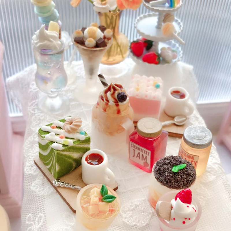 YESTARY 1/6 Bjd Doll Food Furniture Obitsu 11 Doll Accessories Dollhouse Furniture Dessert Cake Ice cream Toys Fashion Mini Food