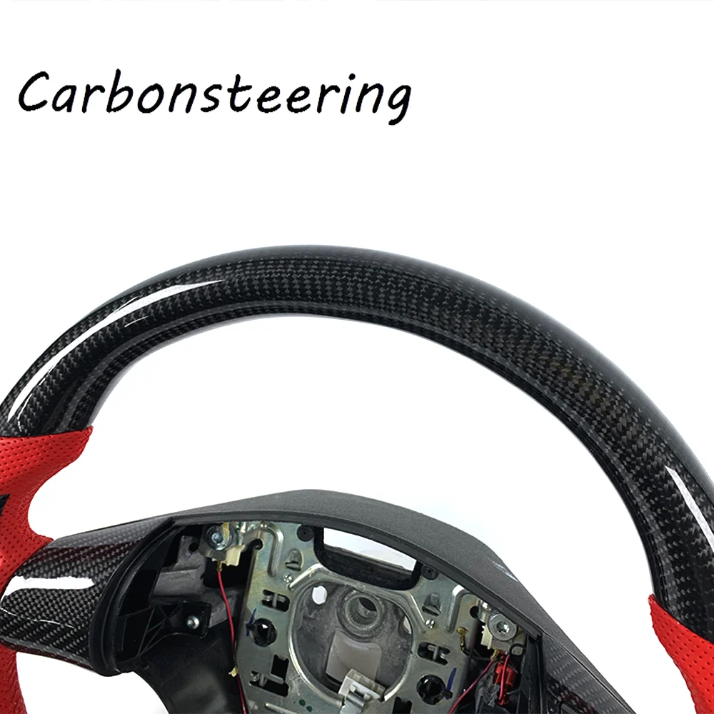 Custom Flat Bottom Carbon Fiber Steering Wheel for Chevrolet Corvette C6 Racing Sport Performance Racing Interior Modification
