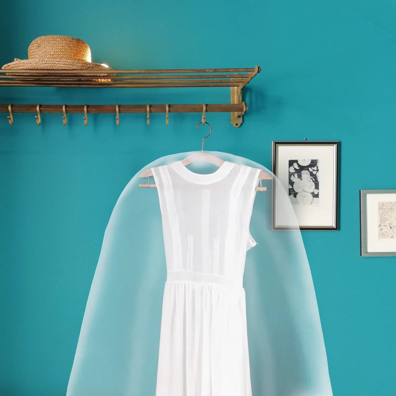 

Premium Nonwoven Wedding Dress Garment Bag Compact Lightweight Design Dustproof Storage Travel Cover Garment Bag