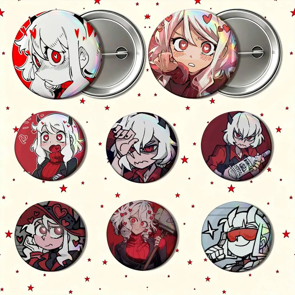 G-Game H-Helltaker 25mm 32mm 44mm 58mm Anime Badges Brooches DIY Pins Decorations Birthday Gifts